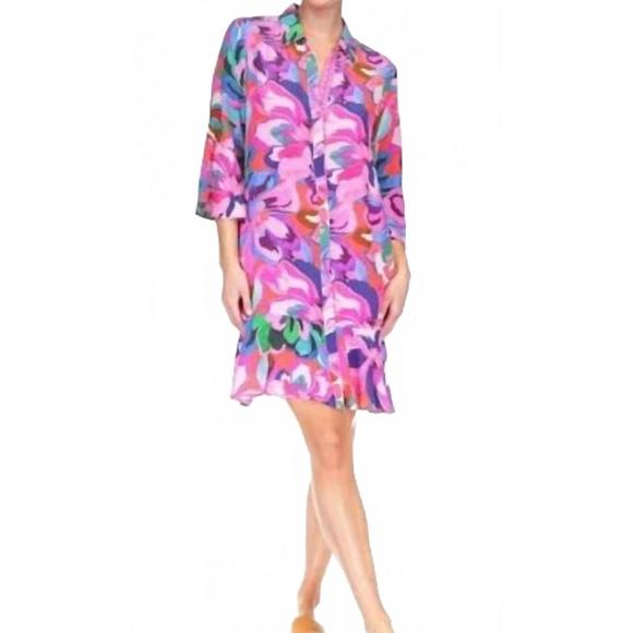 NEW JOHNNY WAS ruffle slip dress